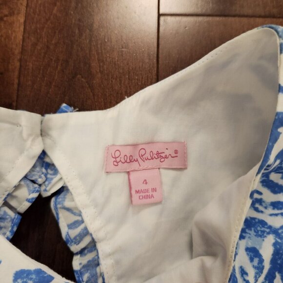 Lily Pulitzer women's cotton blue and white dress in size 4 - Picture 4 of 8